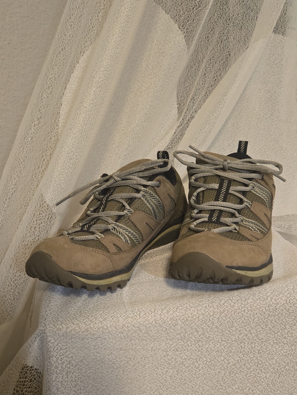 Merrell Women's Trail Hiking Shoes - Taupe and Olive